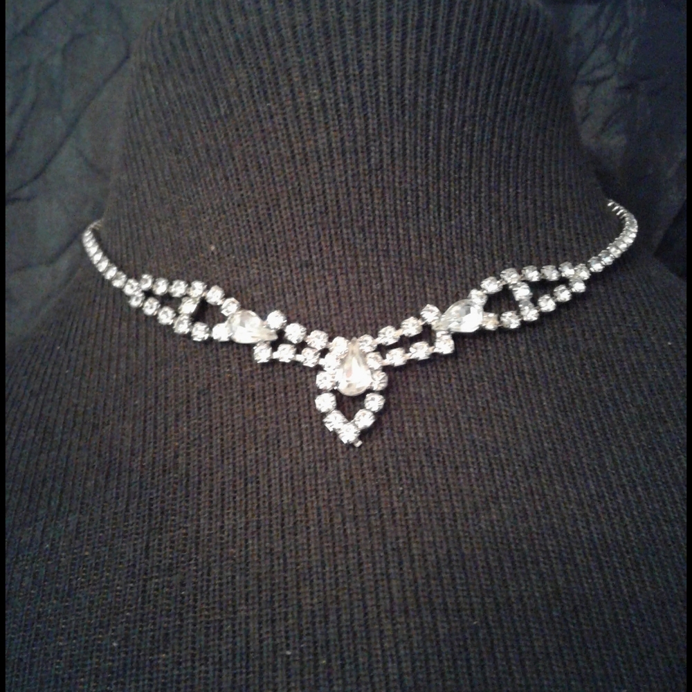 Special Occasion Necklace / Choker Rhinestone